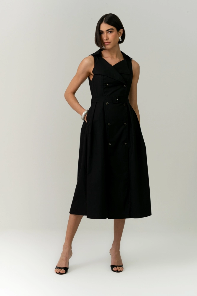 9038537 - Vestido Estilo Trench Coat PRETO 9038537 - Vestido Estilo Trench Coat PRETO - Imagem 1