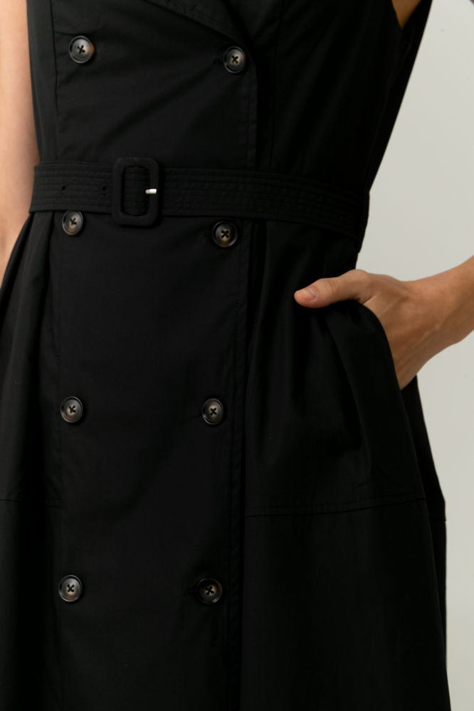 9038537 - Vestido Estilo Trench Coat PRETO 9038537 - Vestido Estilo Trench Coat PRETO