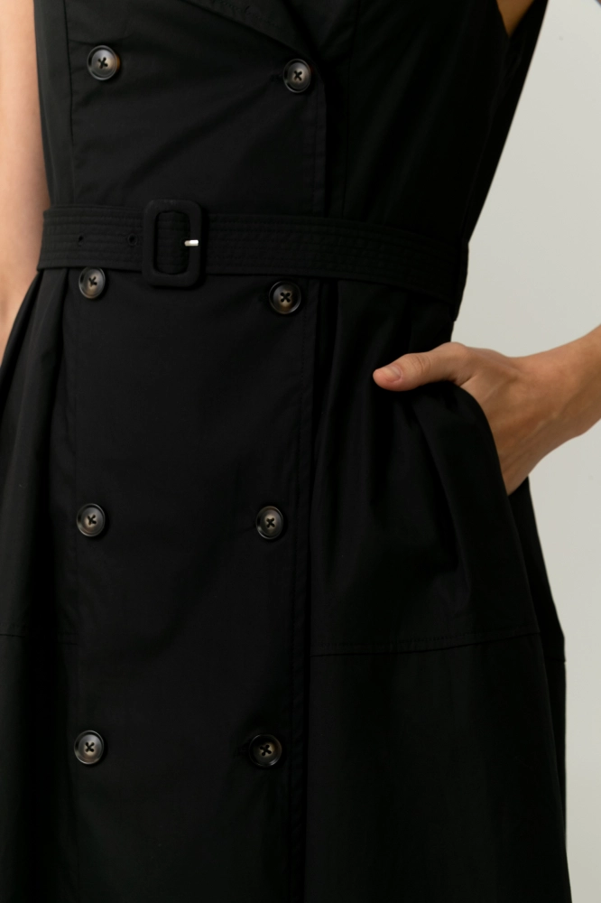 9038537 - Vestido Estilo Trench Coat PRETO 9038537 - Vestido Estilo Trench Coat PRETO - Imagem 2