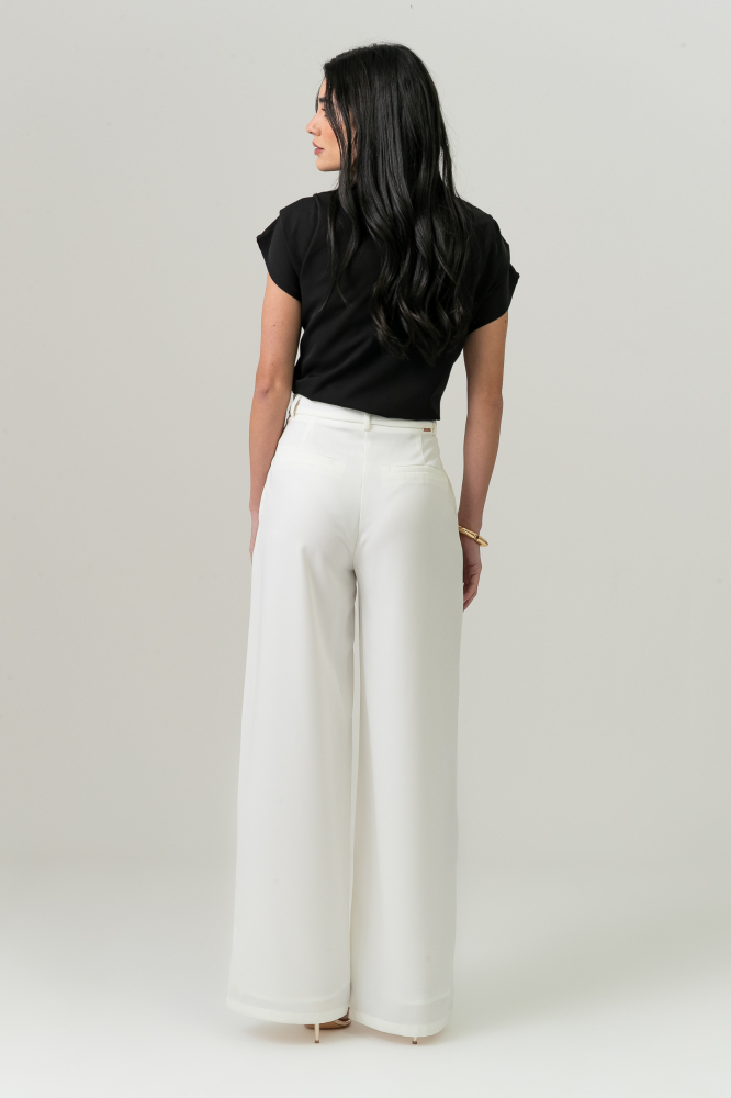 9038546 - Calça Pantalona OFF-WHITE 9038546 - Calça Pantalona OFF-WHITE
