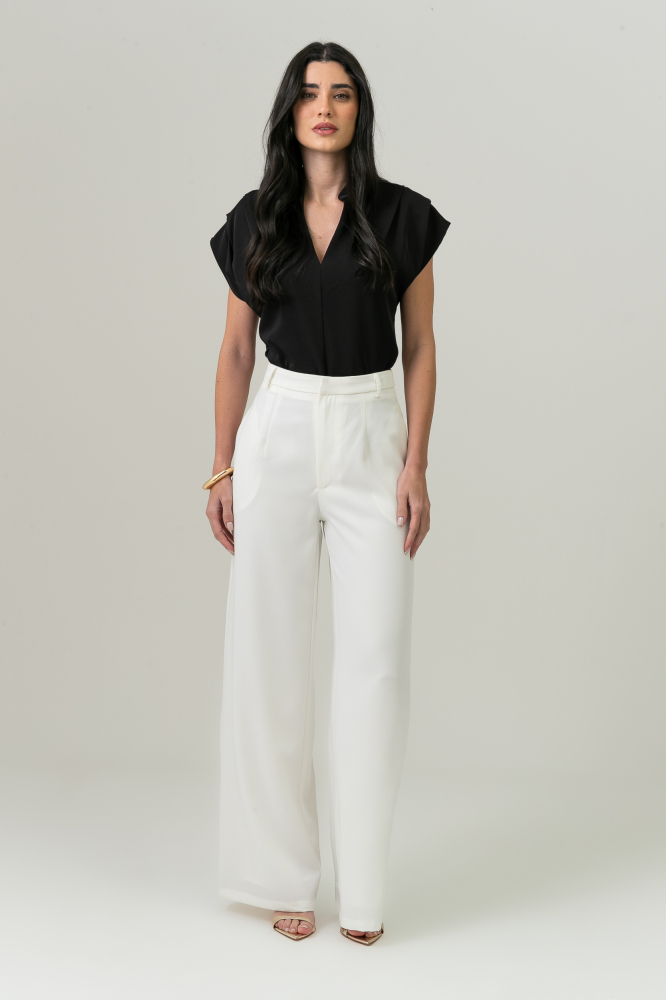 9038546 - Calça Pantalona OFF-WHITE 9038546 - Calça Pantalona OFF-WHITE