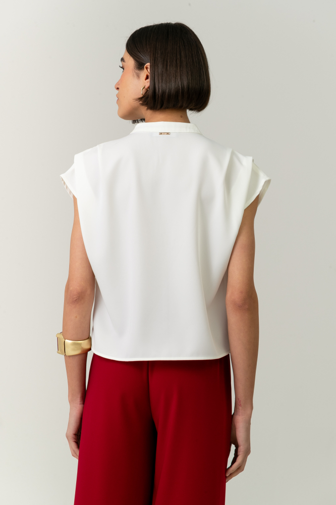 9038547 - Blusa Com Detalhe No Ombro OFF-WHITE 9038547 - Blusa Com Detalhe No Ombro OFF-WHITE