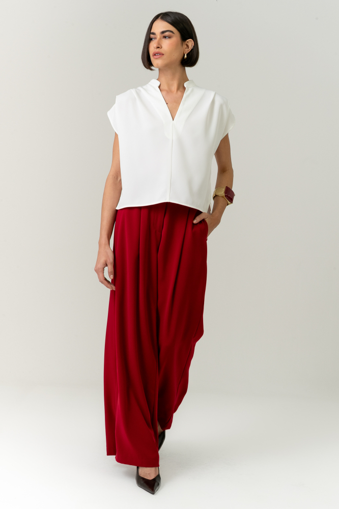 9038547 - Blusa Com Detalhe No Ombro OFF-WHITE 9038547 - Blusa Com Detalhe No Ombro OFF-WHITE