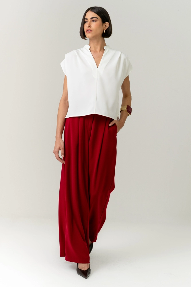 9038547 - Blusa Com Detalhe No Ombro OFF-WHITE 9038547 - Blusa Com Detalhe No Ombro OFF-WHITE - Imagem 2
