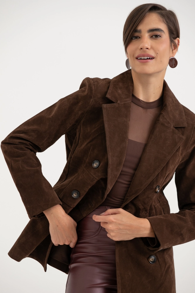 9038557 - Blazer Suede MARROM - Imagem 2