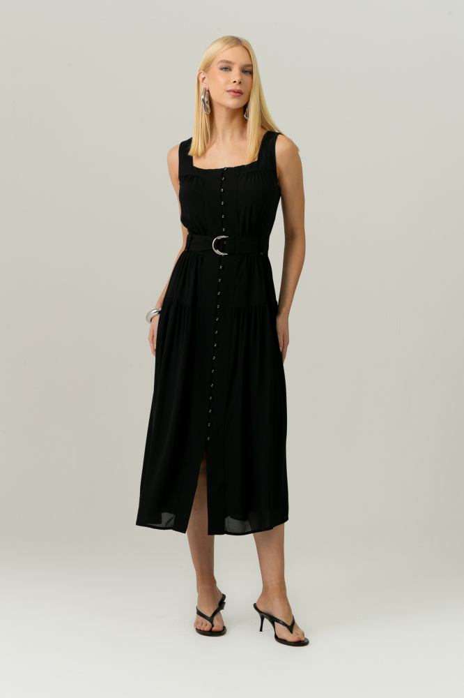 9038586 - Vestido Botões Ana PRETO