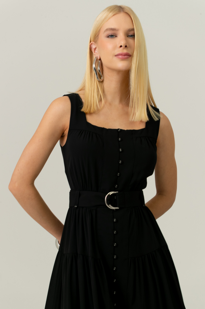 9038586 - Vestido Botões Ana PRETO