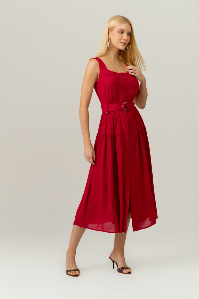9038586 - Vestido Botões Ana VERMELHO 9038586 - Vestido Botões Ana VERMELHO