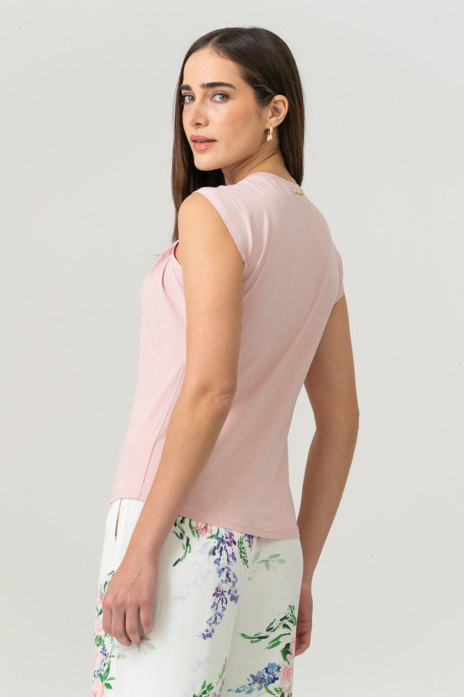 9038597 - Camiseta Com Detalhe Torcido ROSA 9038597 - Camiseta Com Detalhe Torcido ROSA