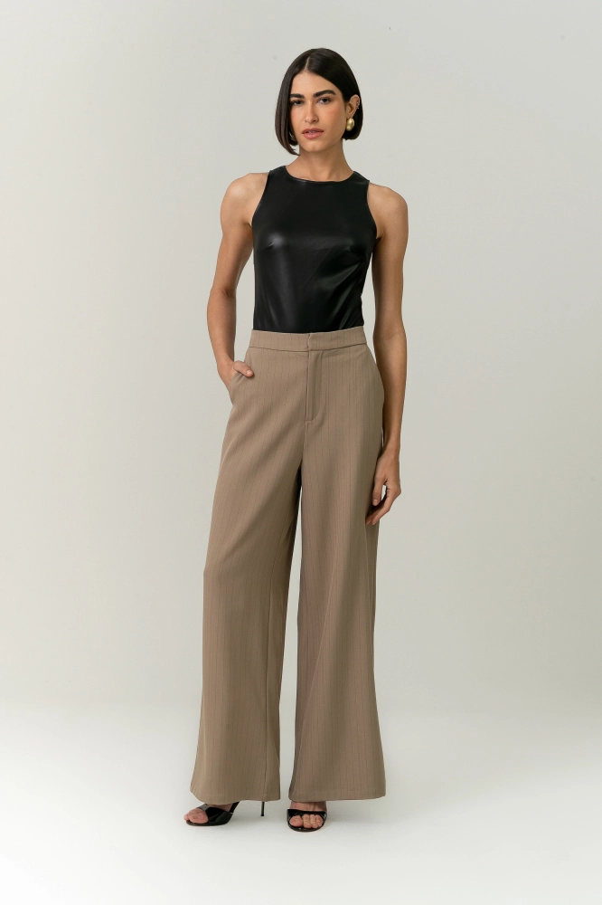9038599 - Calça Risca De Giz Amelie CAQUI 9038599 - Calça Risca De Giz Amelie CAQUI - Imagem 2