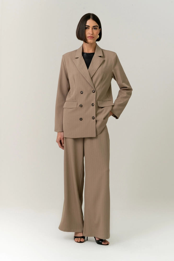 9038604 - Blazer Risca De Giz Amelie CAQUI 9038604 - Blazer Risca De Giz Amelie CAQUI - Imagem 2