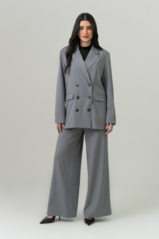 9038604 - Blazer Risca De Giz Amelie CINZA 9038604 - Blazer Risca De Giz Amelie CINZA