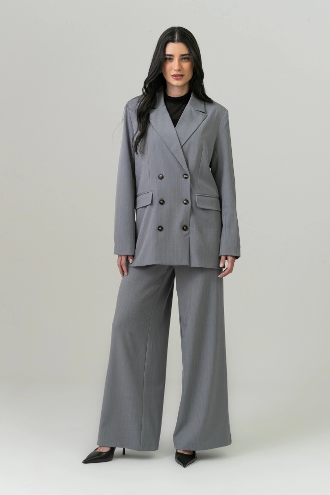 9038604 - Blazer Risca De Giz Amelie CINZA - Imagem 1