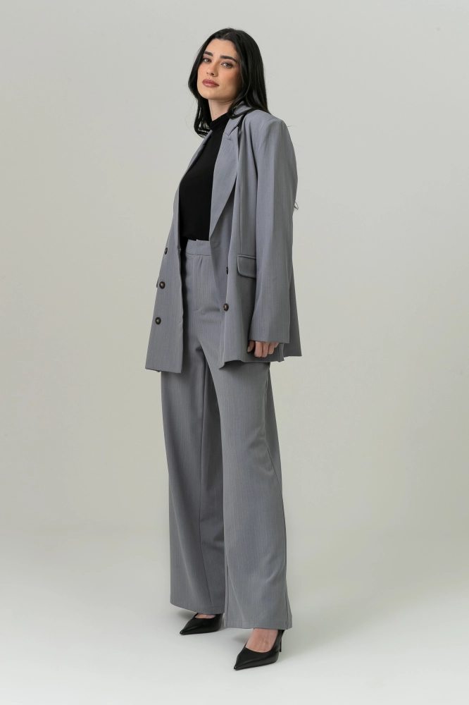 9038604 - Blazer Risca De Giz Amelie CINZA - Imagem 2