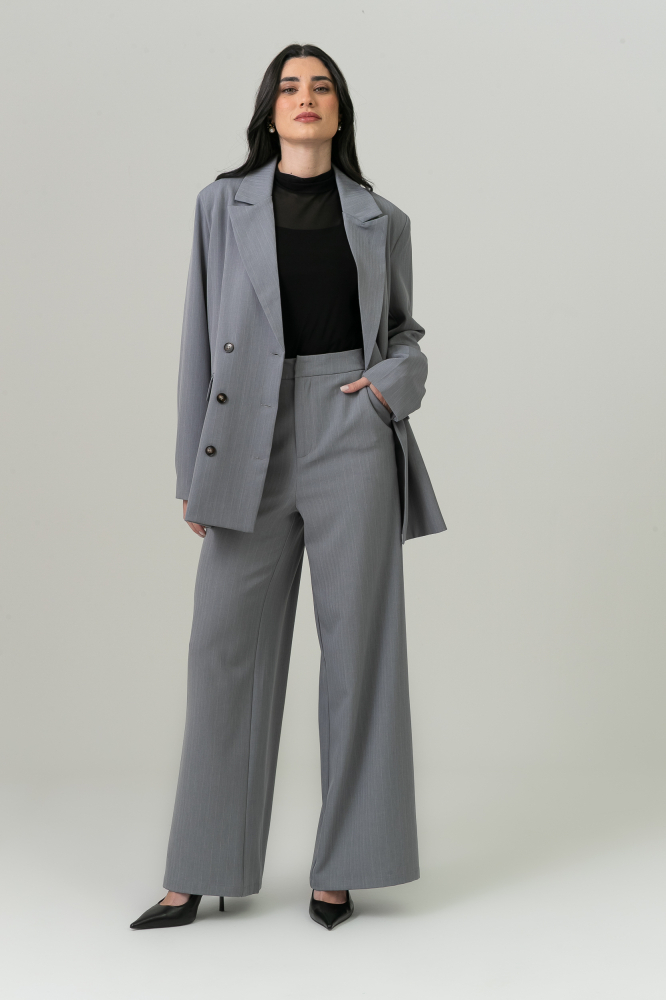 9038604 - Blazer Risca De Giz Amelie CINZA 9038604 - Blazer Risca De Giz Amelie CINZA