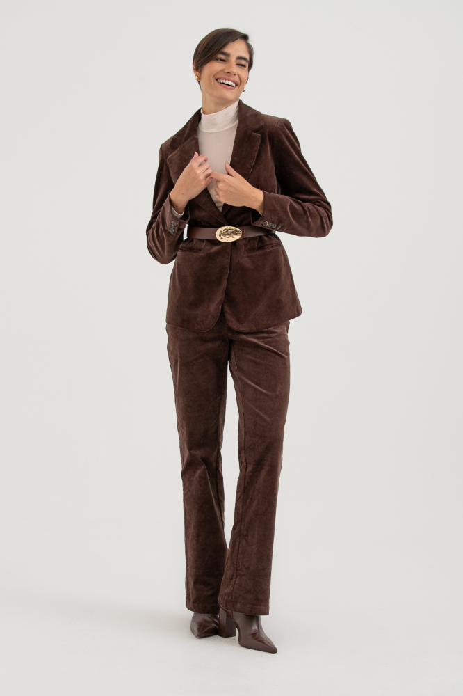 9038650 - Blazer De Veludo Cotelê MARROM 9038650 - Blazer De Veludo Cotelê MARROM