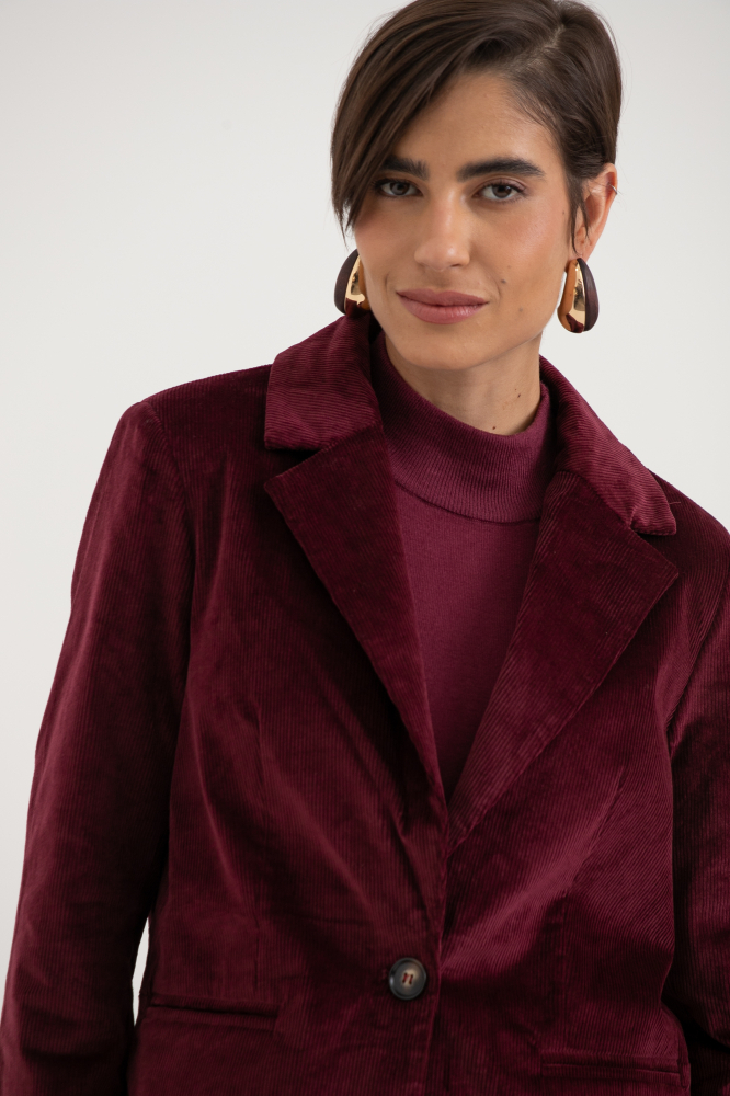 9038650 - Blazer De Veludo Cotelê VINHO 9038650 - Blazer De Veludo Cotelê VINHO