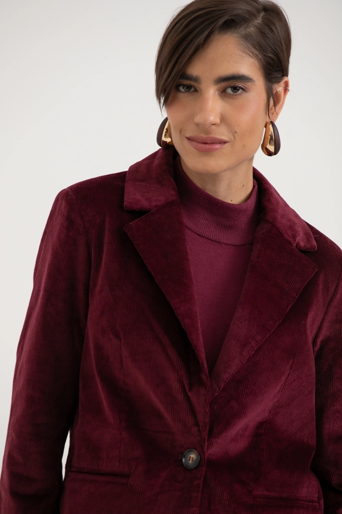 9038650 - Blazer De Veludo Cotelê VINHO 9038650 - Blazer De Veludo Cotelê VINHO - Imagem 2