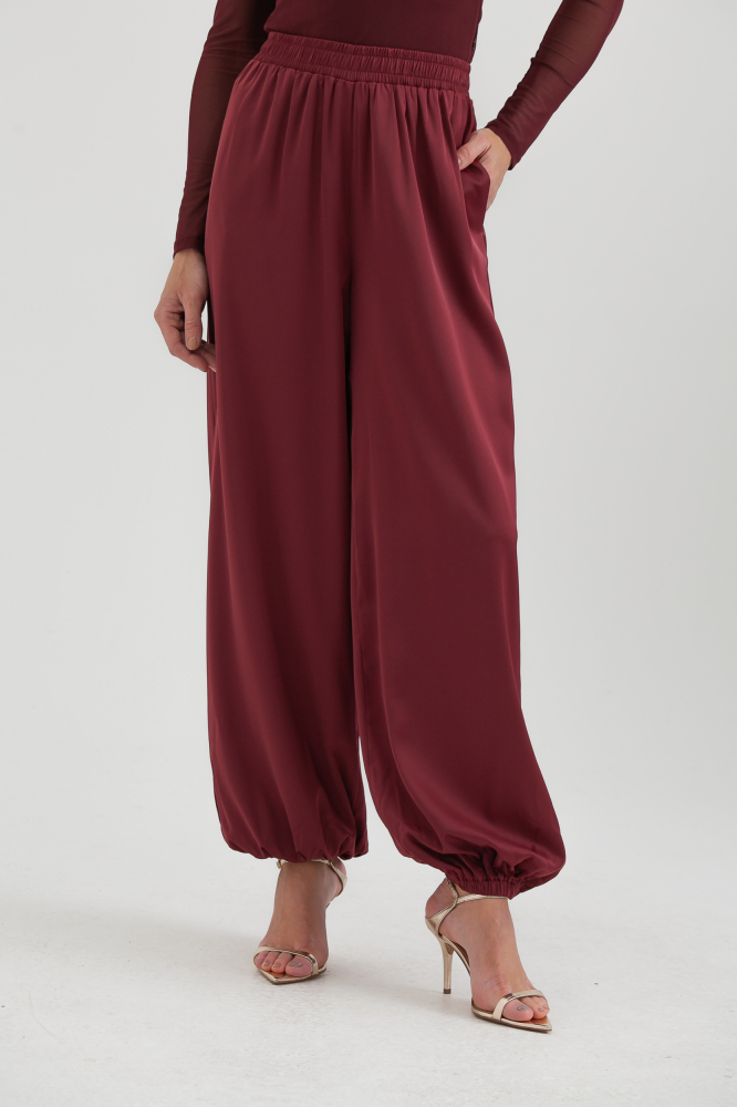9038656 - Calça Aladim Com Barra De Elástico VINHO 9038656 - Calça Aladim Com Barra De Elástico VINHO