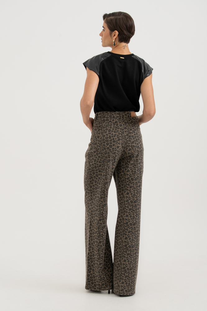 9038660 - Calça Sarja Animal Print LEOPARDO 9038660 - Calça Sarja Animal Print LEOPARDO