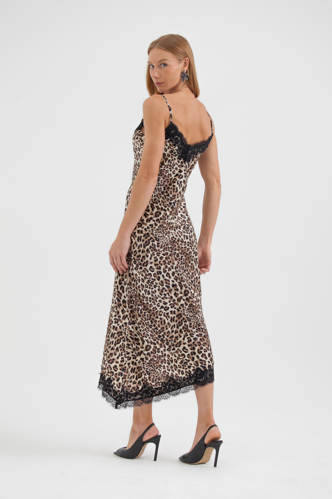 9038662 - Vestido Cetim Com Renda ONÇA 9038662 - Vestido Cetim Com Renda ONÇA