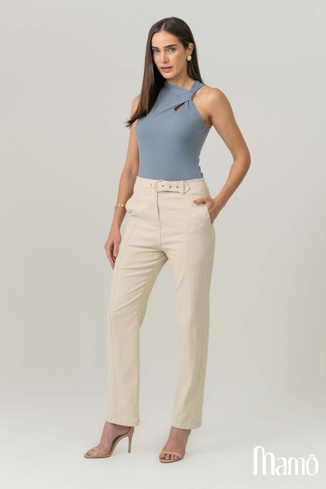 9038666 - Calça Sarja Anne OFF-WHITE 9038666 - Calça Sarja Anne OFF-WHITE