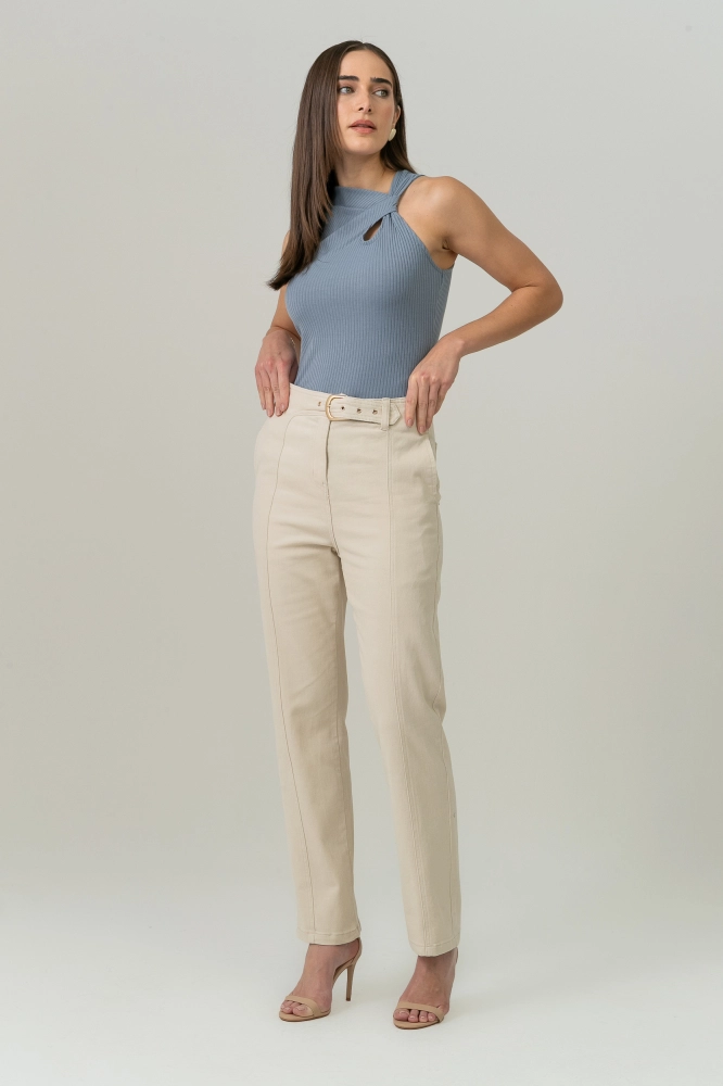 9038666 - Calça Sarja Anne OFF-WHITE - Imagem 1