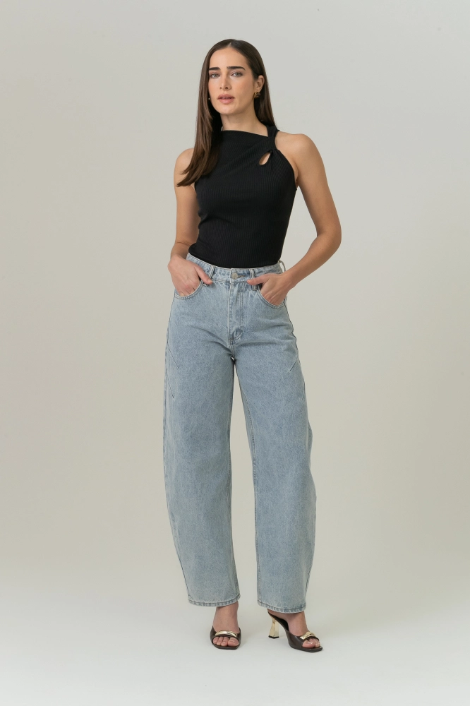 9038668 - Calça Jeans Baloon Giverny AZUL CLARO 9038668 - Calça Jeans Baloon Giverny AZUL CLARO - Imagem 2