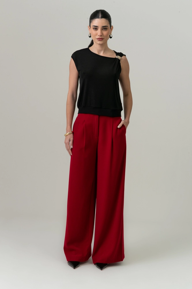 9038670 - Blusa Lurex Assimétrica Aviamento PRETO 9038670 - Blusa Lurex Assimétrica Aviamento PRETO - Imagem 2