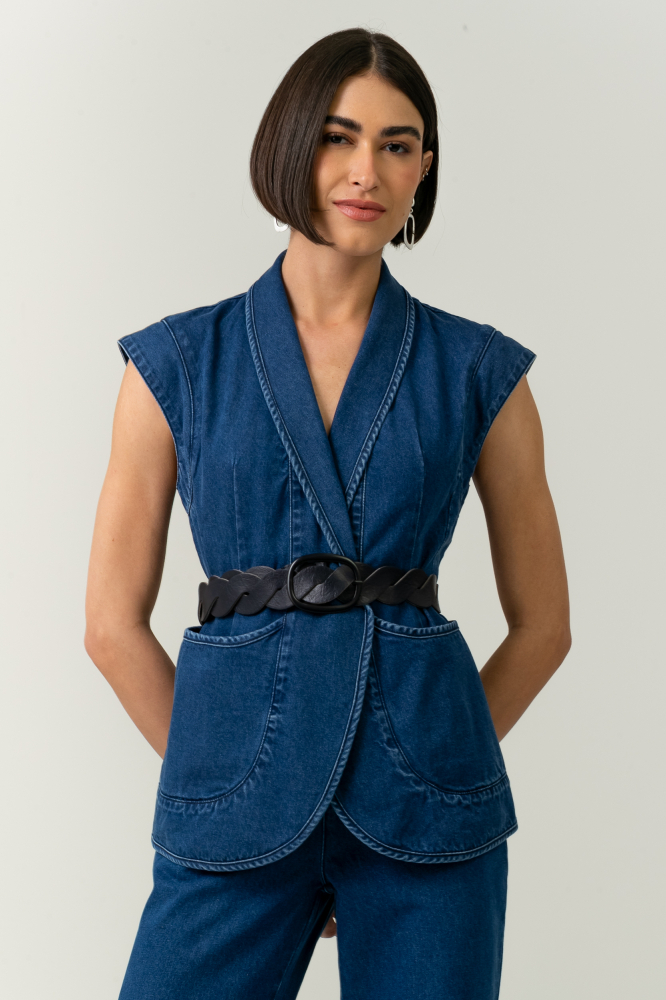 9038673 - Kimono Jeans Trança JEANS 9038673 - Kimono Jeans Trança JEANS