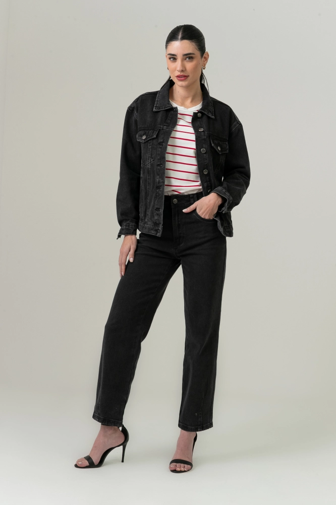 9038675 - Calça Jeans Carrot Noir PRETO - Imagem 1