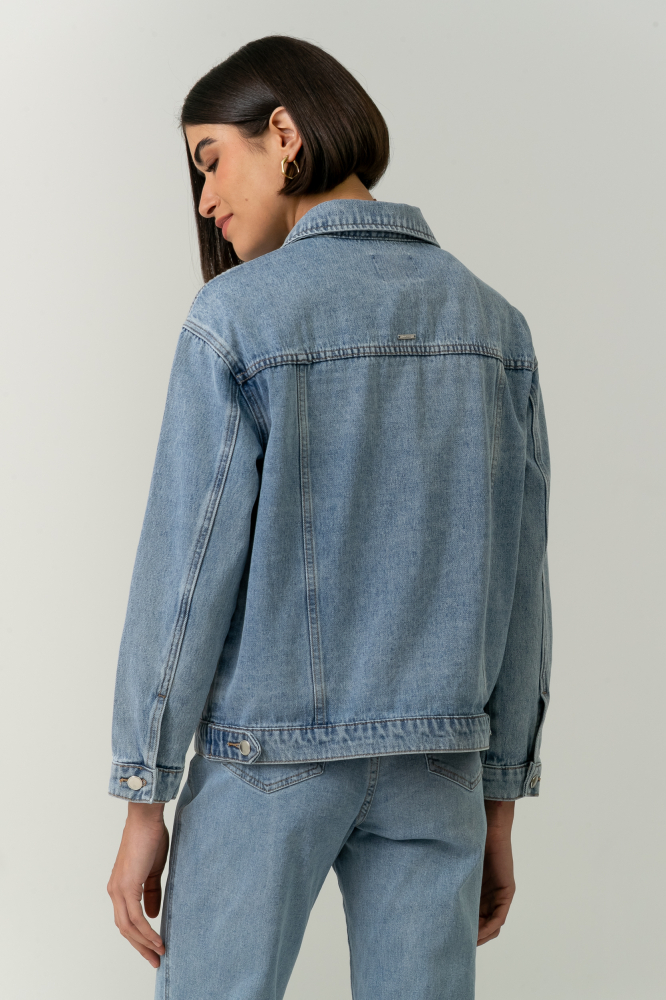 9038676 - Jaqueta Jeans Oversized Noir  AZUL CLARO 