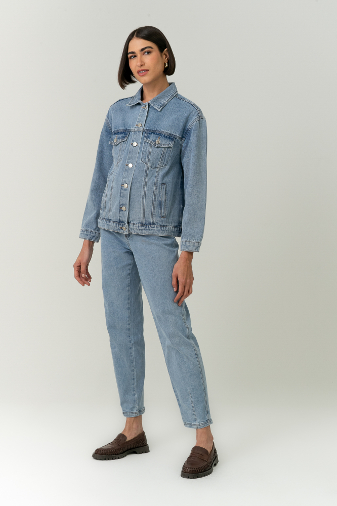 9038676 - Jaqueta Jeans Oversized Noir  AZUL CLARO 