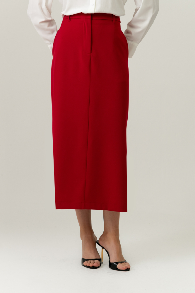 9038680 - Saia Alfaiataria Reta VERMELHO