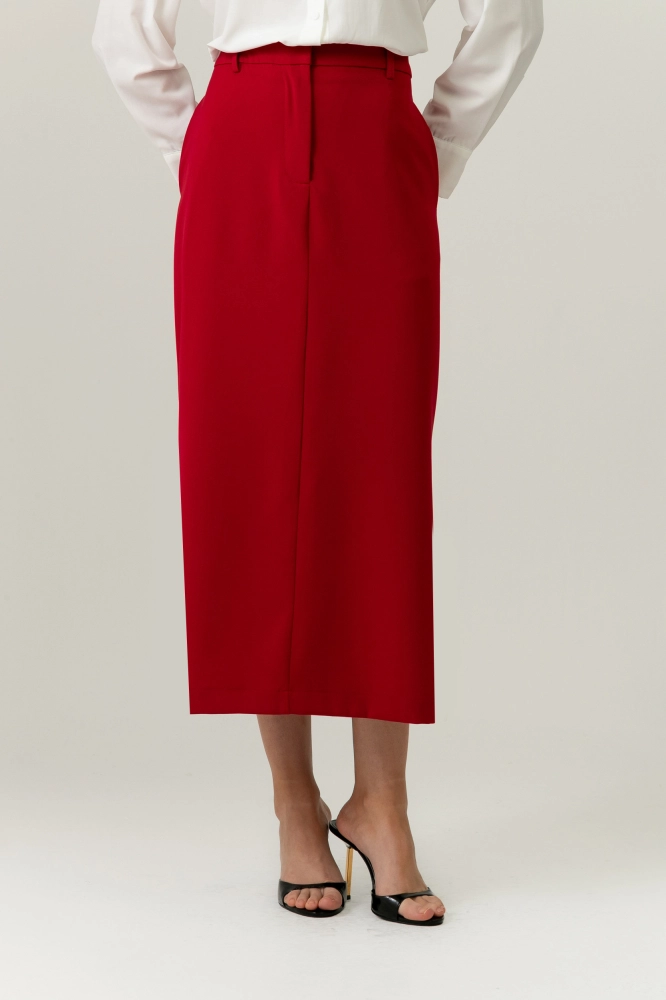 9038680 - Saia Alfaiataria Reta VERMELHO - Imagem 2