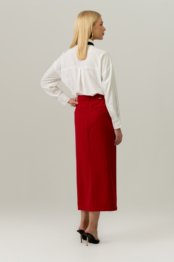 9038680 - Saia Alfaiataria Reta VERMELHO