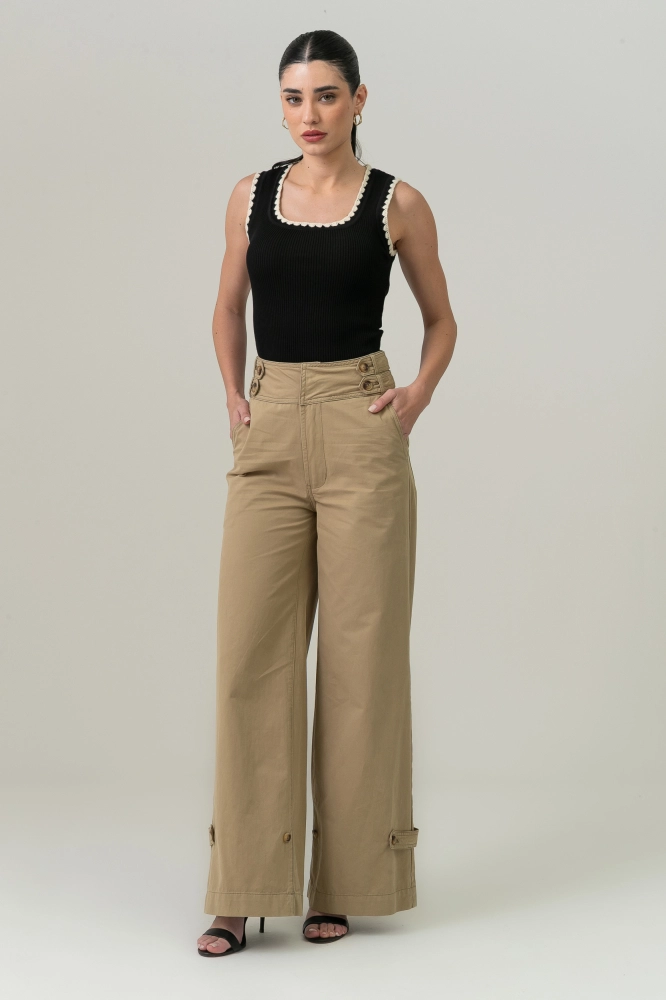 9038690 - Calça Sarja Lana BEGE 9038690 - Calça Sarja Lana BEGE - Imagem 1