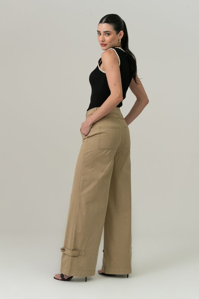 9038690 - Calça Sarja Lana BEGE