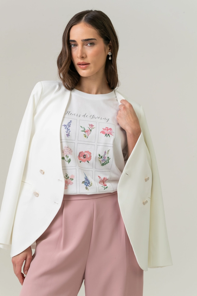 9038713 - Camiseta Fleurs De Giverny OFF-WHITE 9038713 - Camiseta Fleurs De Giverny OFF-WHITE - Imagem 1