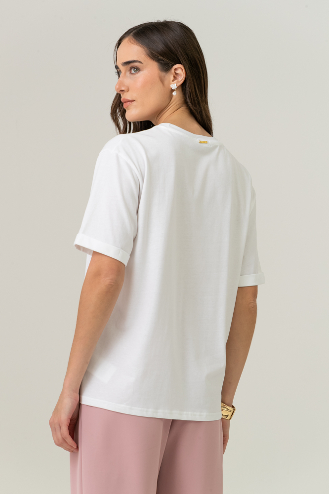 9038713 - Camiseta Fleurs De Giverny OFF-WHITE