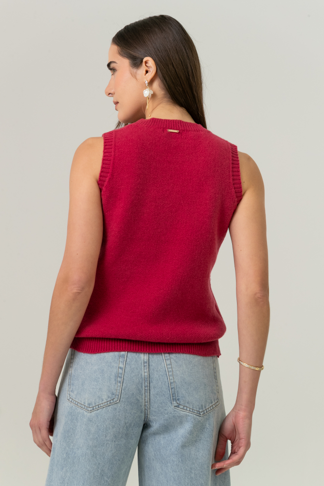 9038722 - Blusa Tricot Sem Manga Lisa PINK 9038722 - Blusa Tricot Sem Manga Lisa PINK