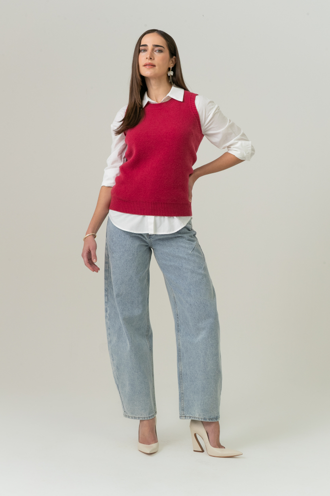 9038722 - Blusa Tricot Sem Manga Lisa PINK 9038722 - Blusa Tricot Sem Manga Lisa PINK