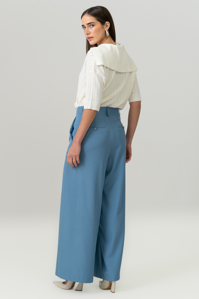 9038731 - Calça Alfaiatada De Pregas AZUL 9038731 - Calça Alfaiatada De Pregas AZUL