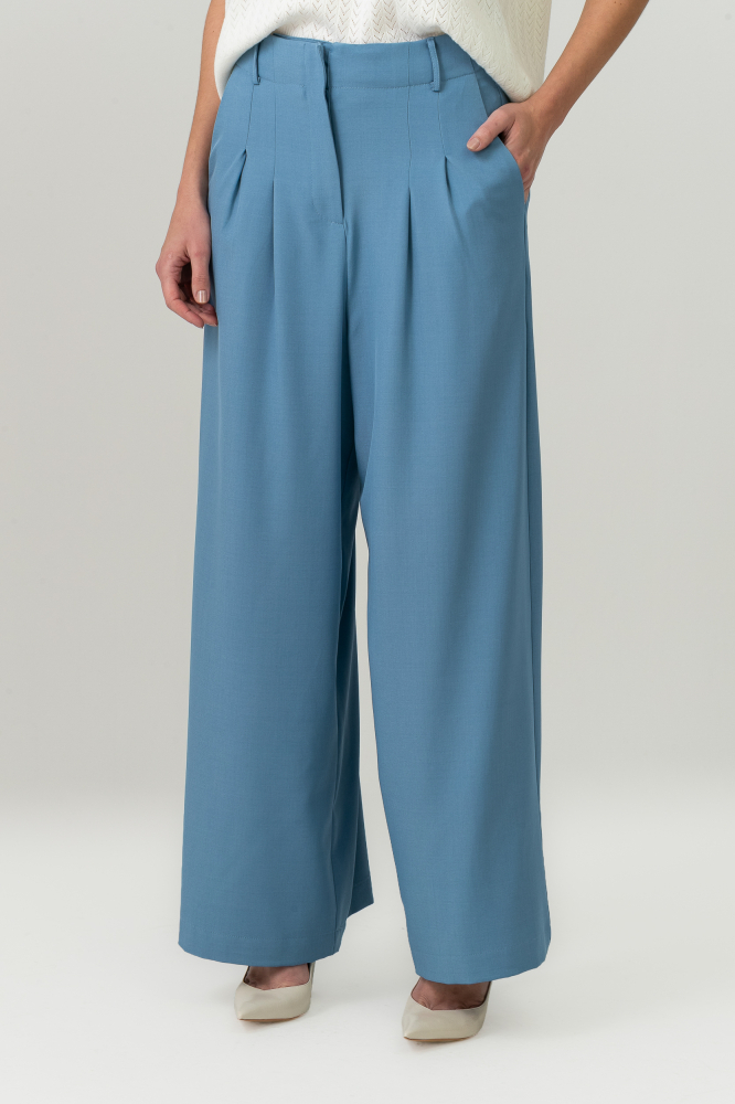 9038731 - Calça Alfaiatada De Pregas AZUL 9038731 - Calça Alfaiatada De Pregas AZUL