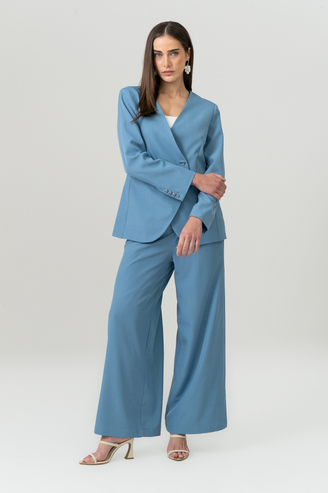 9038731 - Calça Alfaiatada De Pregas AZUL 9038731 - Calça Alfaiatada De Pregas AZUL