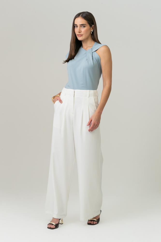 9038731 - Calça Alfaiatada De Pregas OFF-WHITE
