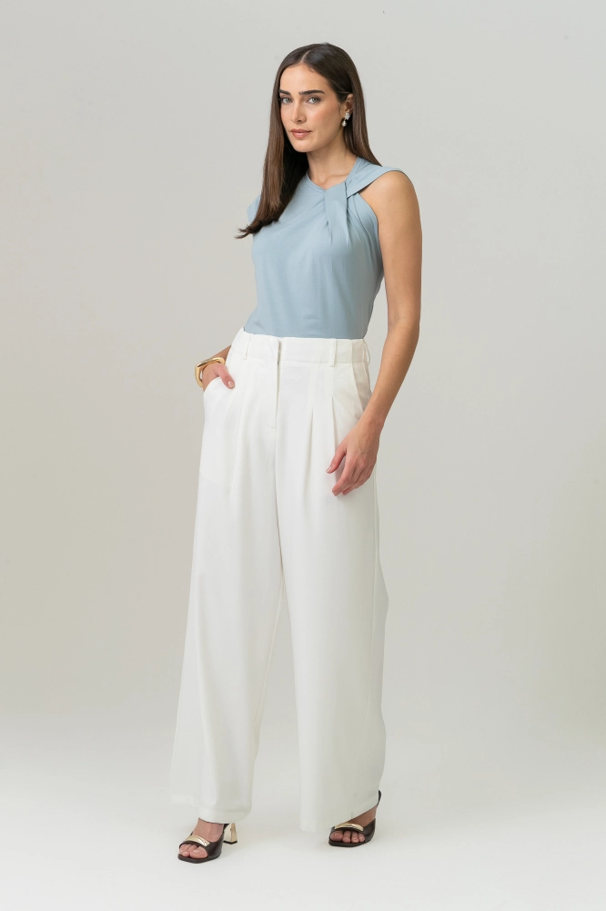 9038731 - Calça Alfaiatada De Pregas OFF-WHITE 9038731 - Calça Alfaiatada De Pregas OFF-WHITE - Imagem 2