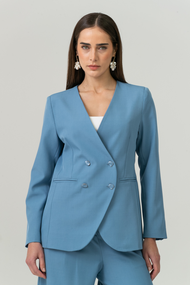 9038733 - Blazer Oversized Orgânico AZUL 9038733 - Blazer Oversized Orgânico AZUL