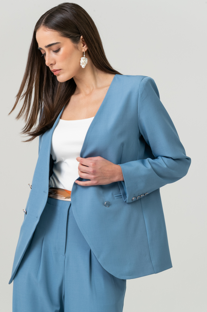 9038733 - Blazer Oversized Orgânico AZUL 9038733 - Blazer Oversized Orgânico AZUL