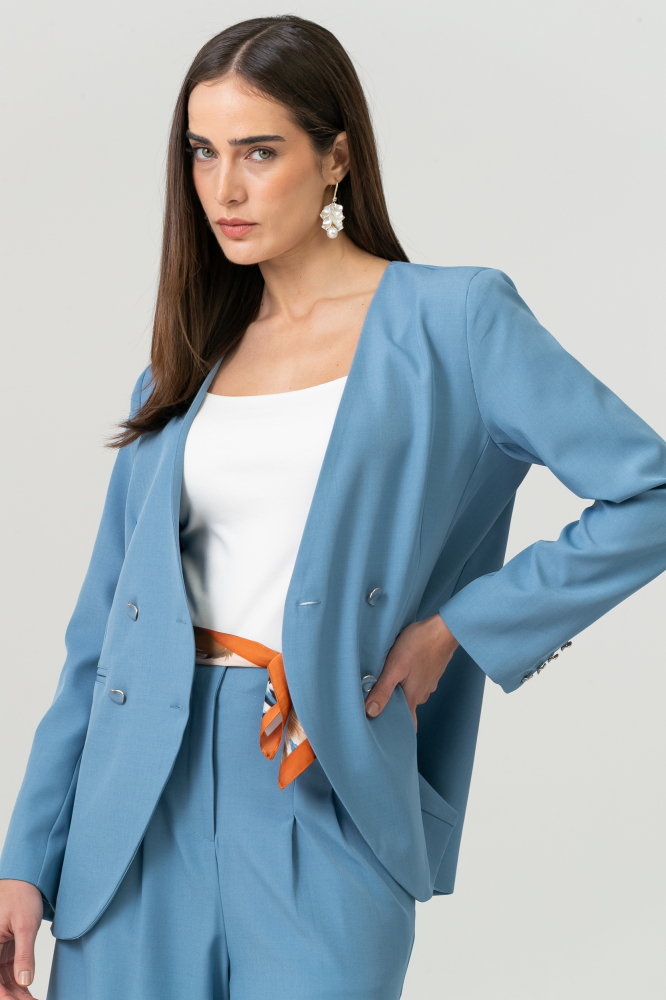 9038733 - Blazer Oversized Orgânico AZUL 9038733 - Blazer Oversized Orgânico AZUL